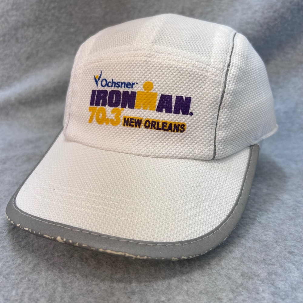 Ironman 70.3 New Orleans Unisex White Magic Headwear Running Hat Mesh OSFM